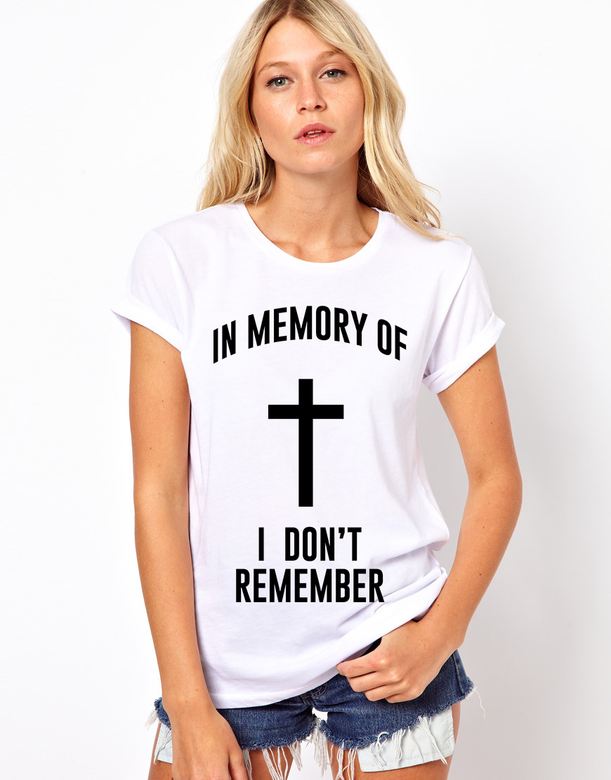 Tricou dama alb - In memory - CATEGORIE